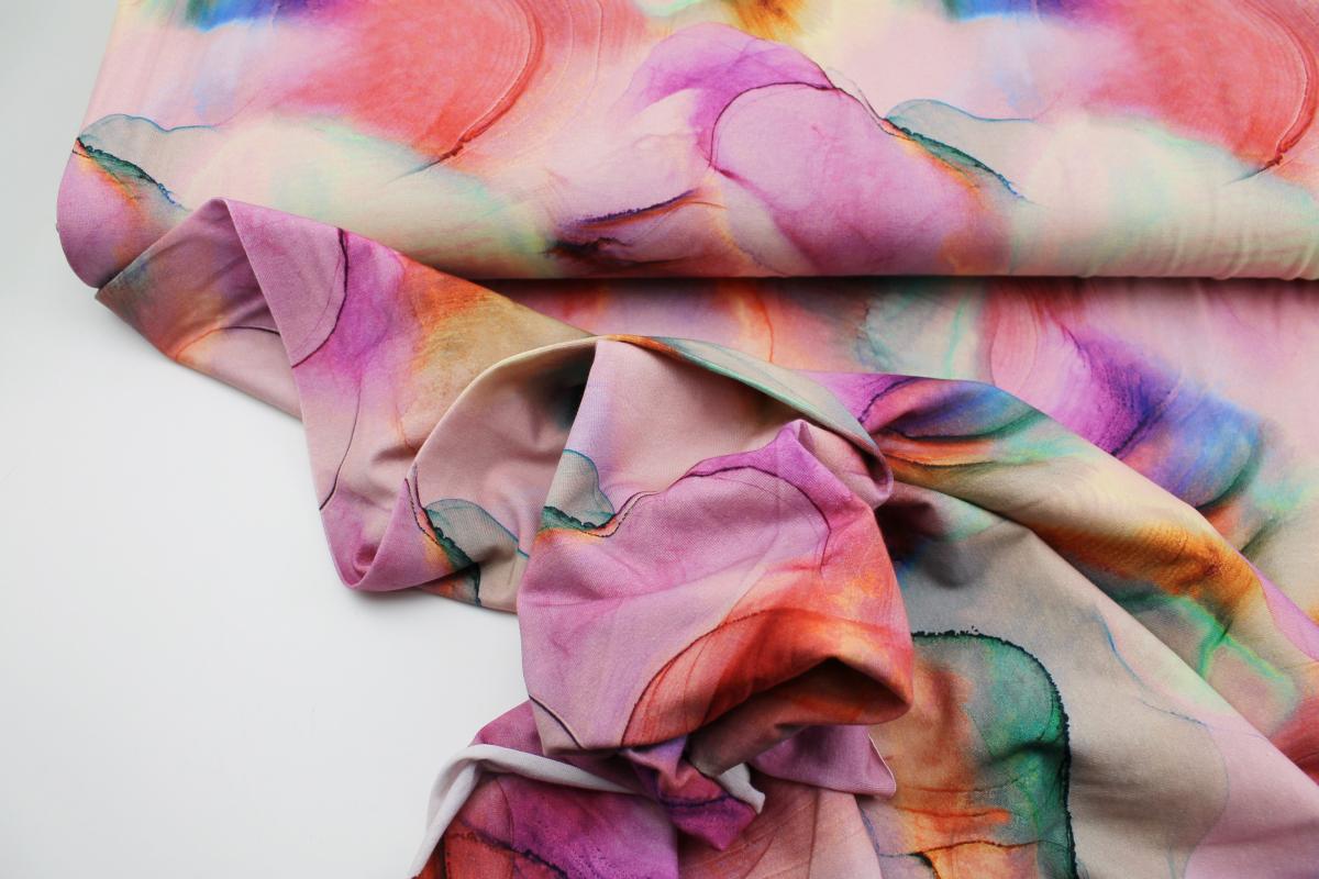 Jersey "Marble" mamorierter Jersey mit Farbverlauf